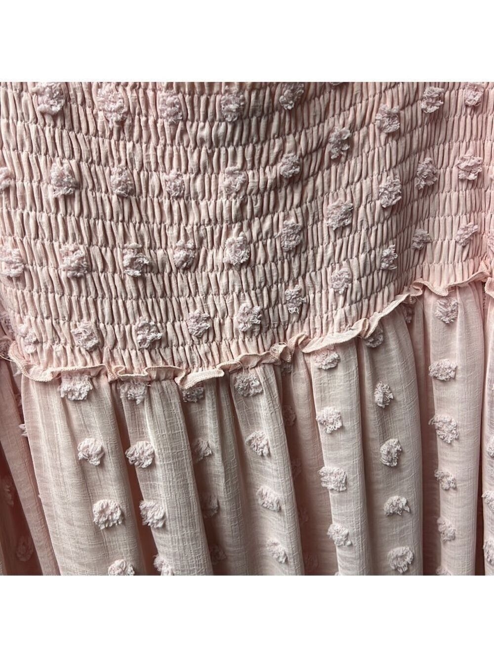 WHITE Birch Woman’s Pink Swiss Dot Dress Size 3x.  (S037) - Picture 7 of 12
